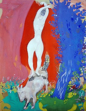 マルク・シャガール Painting - サーカスの女 現代マルク・シャガール
